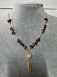 Y Kolye Kaplan Gözü Taşlı