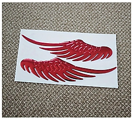 1 Takım Angel Wing Melek Kanat Yapıştırma Sticker Red Car & Motorcycle
