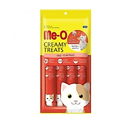 (4) Me-O Creamy Treats Yengeçli Ek Besin ve Kedi Ödülü 60 Gr ( 4 x 15 Gr )  8850477013711