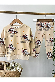 Kız Çocuk Mickey Mouse Taytlı Takım