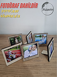 Miracix MRCFTRM98 Ahşap (FOTOĞRAF DAHİL) Polaroid Mini Fotoğraf Çerçevesi - 9x9cm