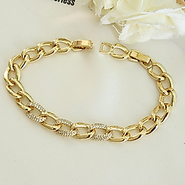 14K Golds Xuping Çelik Bileklik