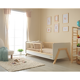 Remy - MDF Başlıklı Yuvarlak Çıtalı Karyola