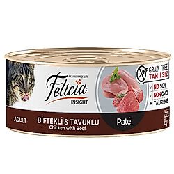 Felicia Biftek ve Tavuk Etli Kıyılmış Tahılsız Kedi Konservesi 85 Gr