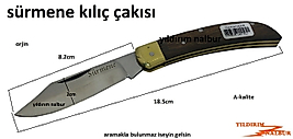 SÜRMENE KILIÇ ÇAKISI YAYLI KATLANIR CEP ÇAKISI AHŞAP KAPLAMA KESKİN