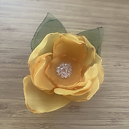 Yellow Organza Brooch