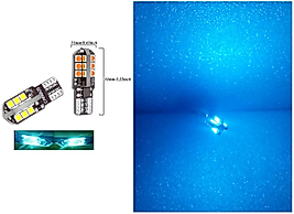(2 X ADET) 1 TAKIM CANBUS T10 24 LED 3030 CHIP ICE BLUE (24 LED DİPSİZ AMPUL BUZ MAVİ)