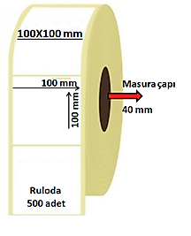 100X100 MM FASTAYR ETİKET 500 LÜ SARIM