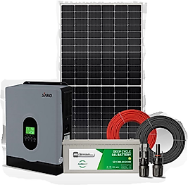 1,6Kva Jel 1600W Akıllı İnverter Jel Akülü Paket Sistem(Off-Grid) Montaj Hariç)