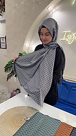 Siyane çift taraflı şal