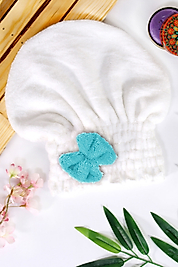 Kadın Bone Havlu Açık Mavi FİYONK Modelli