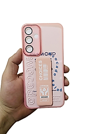 Samsung Galaxy A35 Standlı Lens Korumalı Telefon Kılıfı Pembe