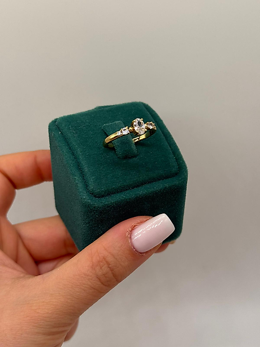 Xuping Işıltılı Solitair Yüzük