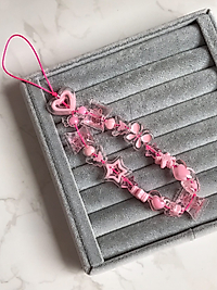 Telefon Charm Aksesuar Askı Pembe Renk