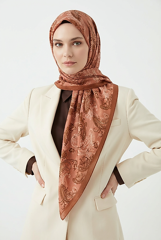 Spring Eşarp Tarihi Çiçek Desen