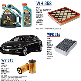 OPEL ASTRA J KASA 1.4 TURBO ve 1.6 BENZİN MOTOR 2010 VE ÜSTÜ YAĞ BAKIM SETİ