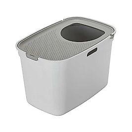 Moderna Top Cat Üstten Girişli Gri Kapalı Kedi Tuvaleti 39 x 59 x 38 cm