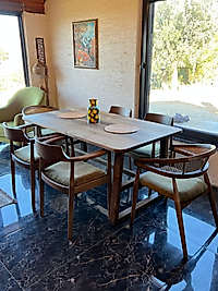 CEVİZ MASA TAKIM 90*180 - ASTRA SANDALYE