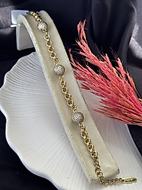 Topçuklu 14 ayar altın kaplama Xuping bileklik