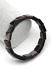 Silver Obsidyen Doğaltaş Bileklik 12 x 12 Özel Kesim