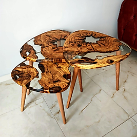 Natural Harmony Epoxy Side Table