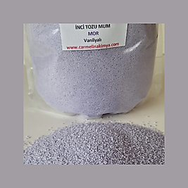 İnci Tozu Mum Mor Renk ,Vanilya Esanslı ,100gr