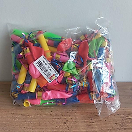 Düdüklü Balon Püsküllü 100 Adet