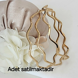 23cm  Zikzag Çelik Ajda Bilezik