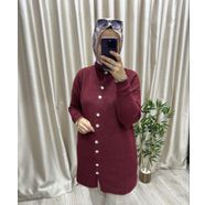 Taşlı düğmeli Angora hırka