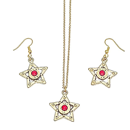 Red Stars küpe kolye set