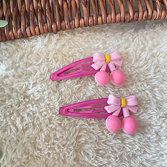 Fiyonk Desenli Kız Çocuk 2li Çıtçıt Toka