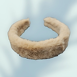 Peluş Makyaj Kişisel Bakım Taç Kahverengi