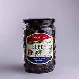 Elbey Gemlik İncisi Özel Üretim Yuvarlama Siyah Zeytin 500 GR