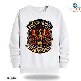 Motorcu Model Bisiklet Yaka Erkek kadın Slimfit Sweatshirt