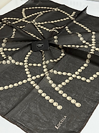 LOCELLA SOFT EŞARP İNCİ DESEN KAHVE 03