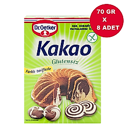 DR.OETKER GLUTENSİZ KAKAO 70GR*8AD