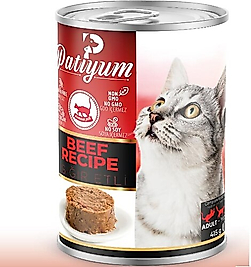 Patiyum Sığır Etli Kedi Konservesi 400 gr(20'li)