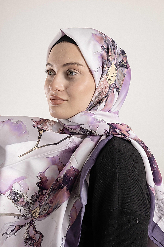 FLOOR İPEK ŞAL EL DİKİŞİ DESEN-1