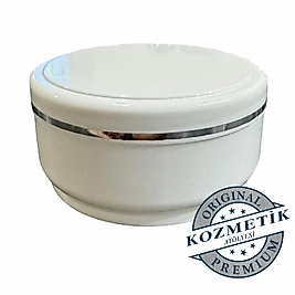 Şeritli Beyaz 100 cc Boş PP-Krem-Kozmetik Kutusu