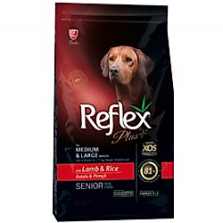 Reflex Plus Senior Orta / Büyük Irk Kuzu Yaşlı Köpek Maması 15 Kg