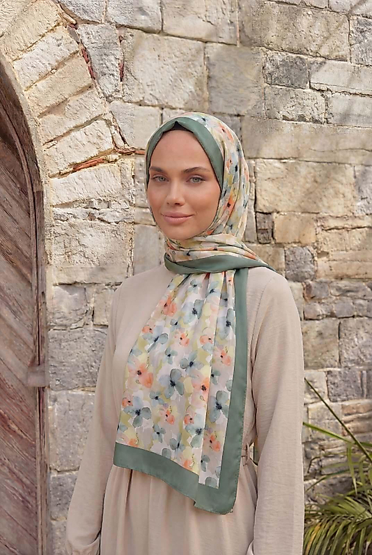 ALFA SİLK ŞAL PASTEL ÇİÇEK DESEN-2