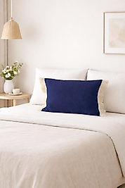 Püsküllü Kırlent Kılıfı Lacivert