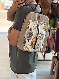 Old Cotton Vintage Kanvas  (Su Geçirmez) Unisex Seyahat Kamp Sırt Çantası 38 cm X 30 cm