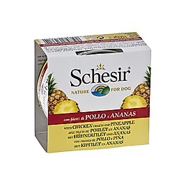 Schesir Tavuk Etli ve Ananaslı Yetişkin Köpek Konserve Maması (150 g)