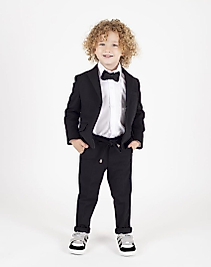 Erkek Çocuk 3-7 Yaş Gömlekli Spor Takım Siyah