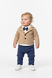 Papyonlu Ceketli Erkek Bebek Takım 3-18 Ay