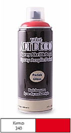 ARTDECO SPREY BOYA AKRİLİK 400 ML KIRMIZI Y-400-340