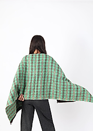 Şık Kullanım Pamuk Polyester Şal-Yeşil