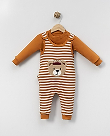 Bear Çizgili Salopet Takımı