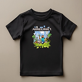 Minecraft  Baskılı Normal Kalıp  Çocuk Tişört